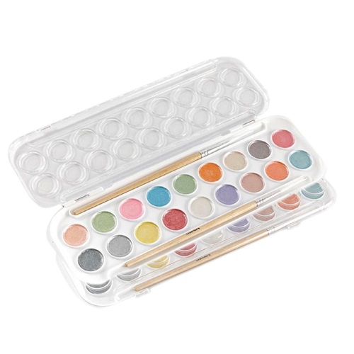 18 väriä Metallic Watercolour Perfect Travel Watercolour Set